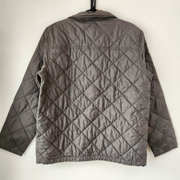 Levi's Grey Quilted Puffer Jacket Snap Down Lightweight Chore Coat Outdoors S - Picture 2 of 7